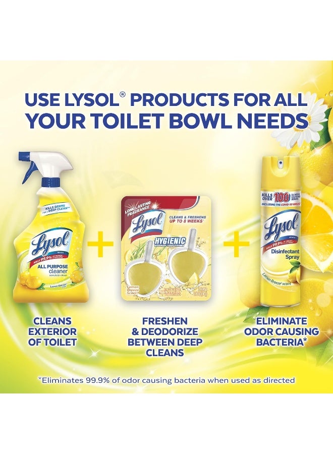 Lysol Automatic In-The-Bowl Toilet Cleaner, Cleans and Freshens Toilet Bowl, Lemon Breeze Scent, 2 Count (Pack of 1) - Image 5